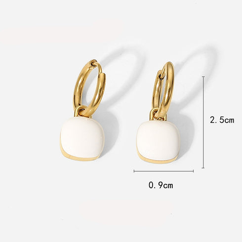 Elegant Hoops Örhängen med Vita pärlor